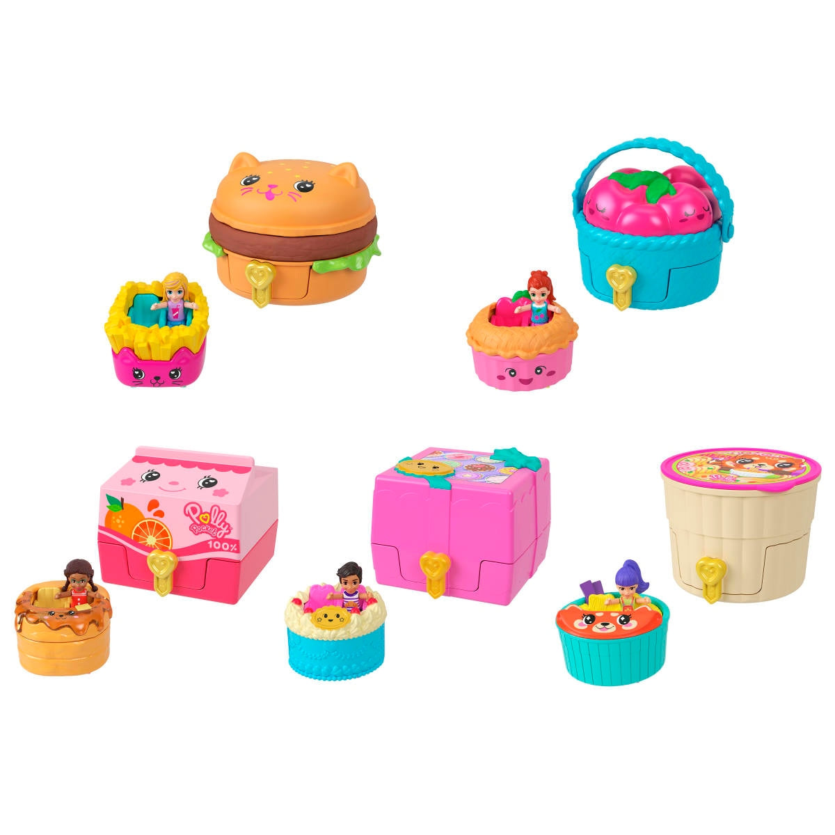 Polly Pocket  Set De Juego Compacto Reveal Comidita Rápida